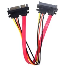 15+7 Pin SATA HDD Extension Cable Data & Power Male to Female NEW