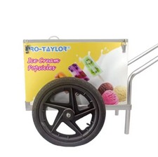 Carro de empuje grande personalizado de acero inoxidable para alimentos bebidas helados refrigerador frío