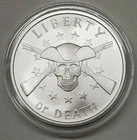 1oz 2018 Silver Shield Liberty or Death BU Silver Colonial Round Coin