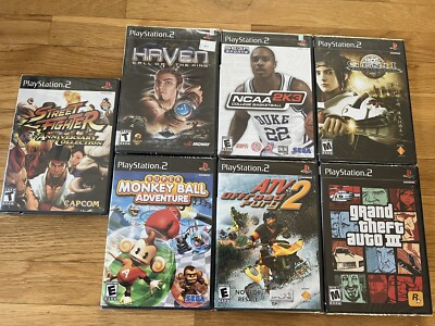 PS2 SEALED Lot! GTA III, Street Fighter, Super Monkey Ball, Genji LOOK! 7 Games!
