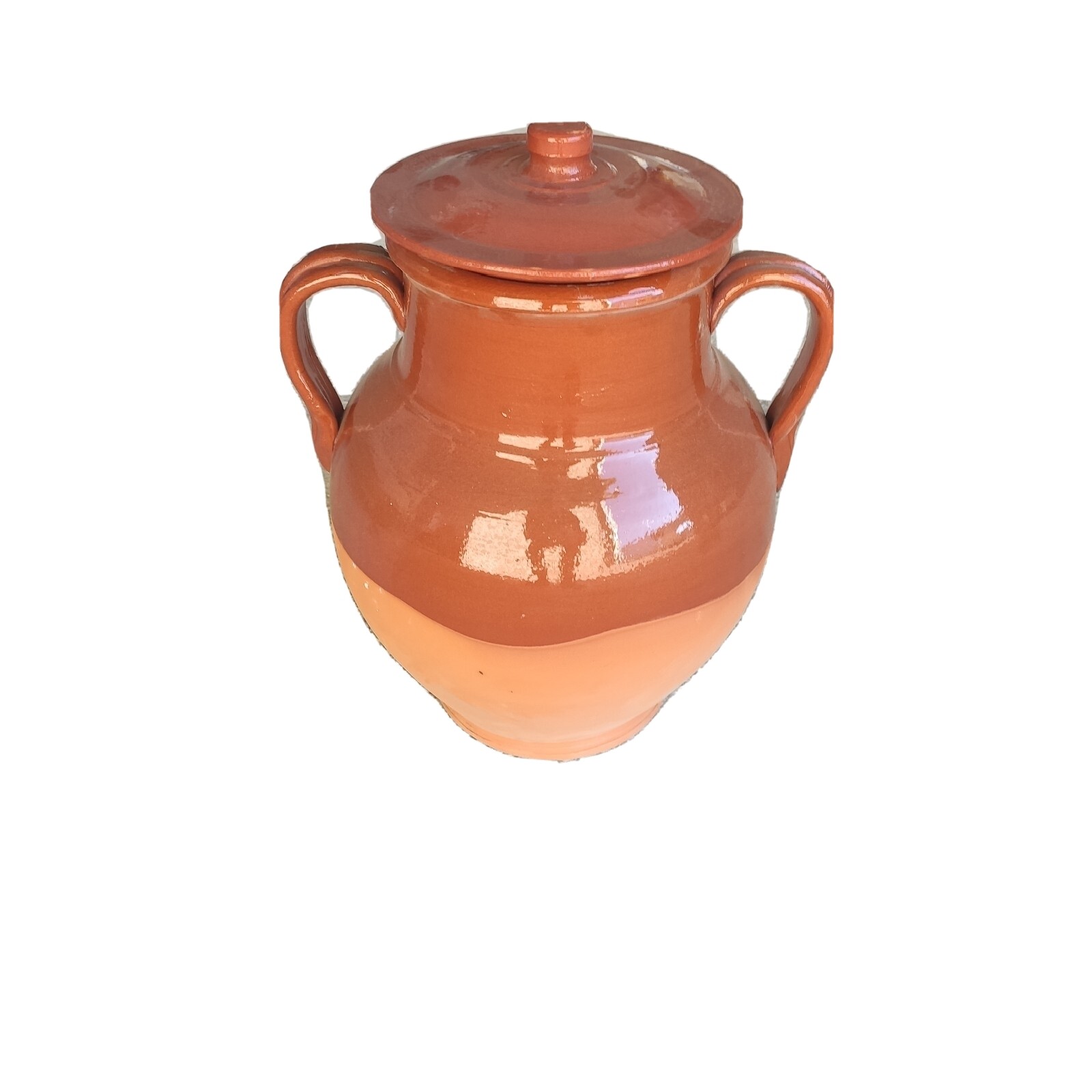 PIGNATA CLASSICA PENTOLA DA FUOCO IN TERRACOTTA PUGLIESE CN COPER Ø 17CM...
