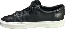 J SLIDES Leather Sneakers Womens 8 M Black Scales Lacee Cut Platform Athletic