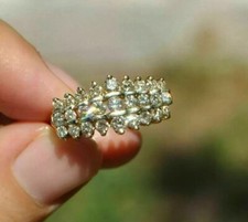 2CT Round Cut Lab Created Diamond Wedding Women Band Ring 14K Yellow Gold Plated