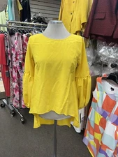 JM STUDIO BLOUSE/NEW WITH TAG/RETAIL$79/SIZE MEDIUM /NEW WITH TAG/GOLD