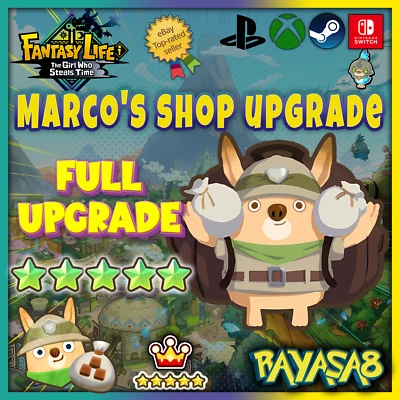NINTENDO 🛍️ Fantasy Life i – Marco's Shop Full Upgrade (Lv.5) | All Materials Included