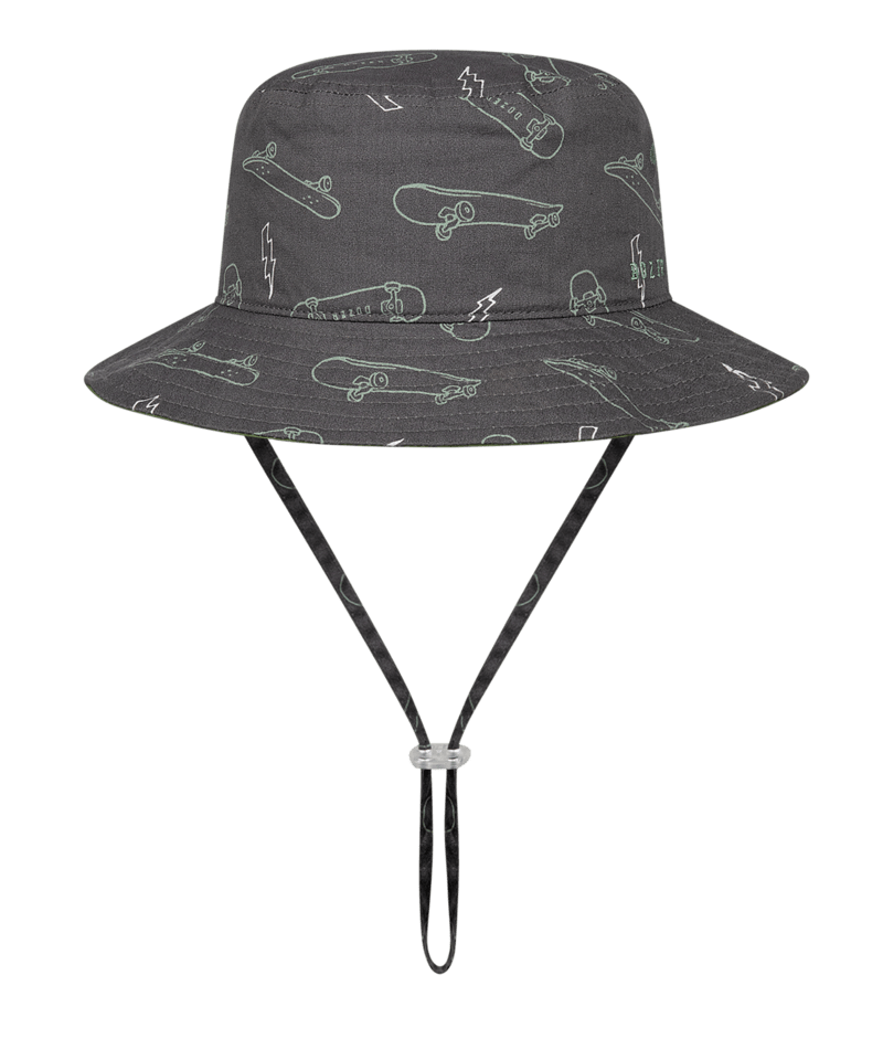 Dozer Boys Bucket Hat Charcoal Grey Skateboard Gawler