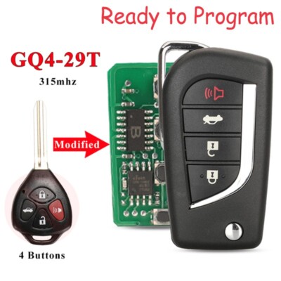 Upgraded Flip Remote Key Fob GQ4-29T G for Toyota 2010-13 Corolla 2009-16 Venza