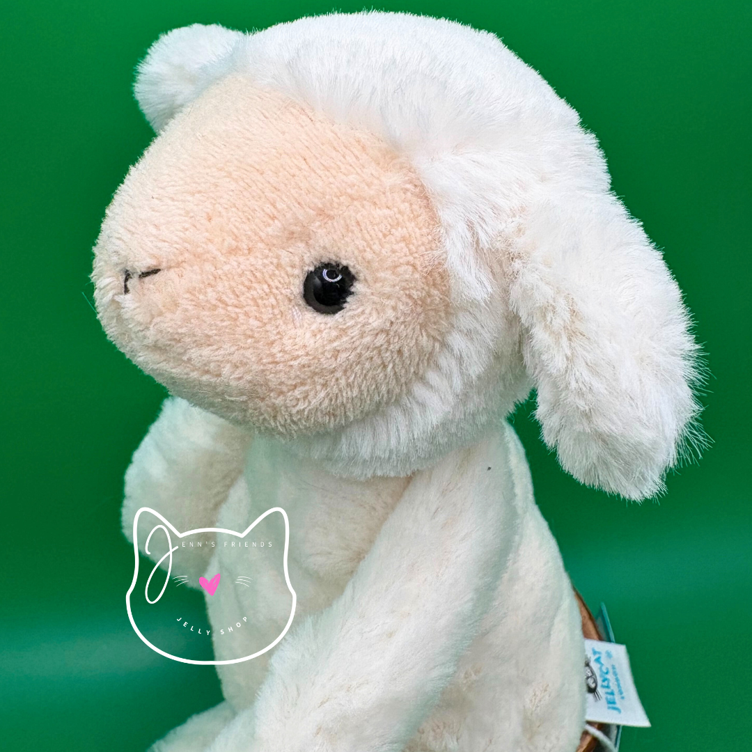 Jellycat SMALL BASHFUL LAMB New BNWT RETIRED Soft Plush Little Toy