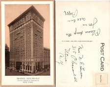 Hotel Belmont Grand Central Terminal New York Postcard