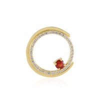 Cavill Rubin AnhäNger 925 Silber Vergoldet 0,74Ct Zirkon Damen Schmuck