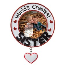 World's Greatest Sister Personalized Christmas Tree Ornament