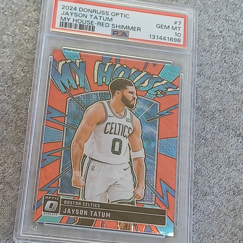 2024-25 Panini Donruss Optic - My House Jayson Tatum #7 Red Shimmer Prizm /75