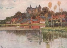 Ch&acirc;teau de Combourg. Ille-et-Vilaine. C&ocirc;te d'&Eacute;meraude 1912 old antique print