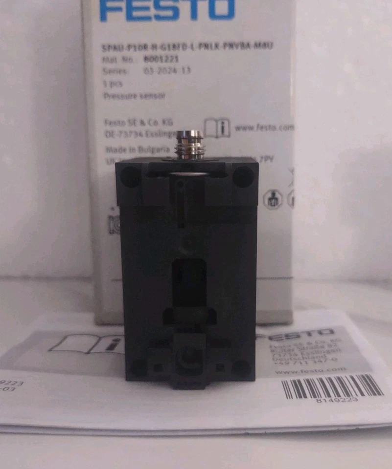 Festo SPAU-P10R-H-G18FD-L-PNLK-PNVBA-M8U Pres. Sens. PN 8001221 *NEW*FREE SHIP* - Image 3 of 4