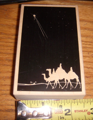STAMPIN-UP  NATIVITY 3 KINGS ON CAMELS  NEW  WOOD RUBBER STAMPS  FREE SHIP