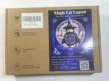 3D Wooden Puzzle Clock, Magic Cat Legend Wizard for Adults and Kids NEW