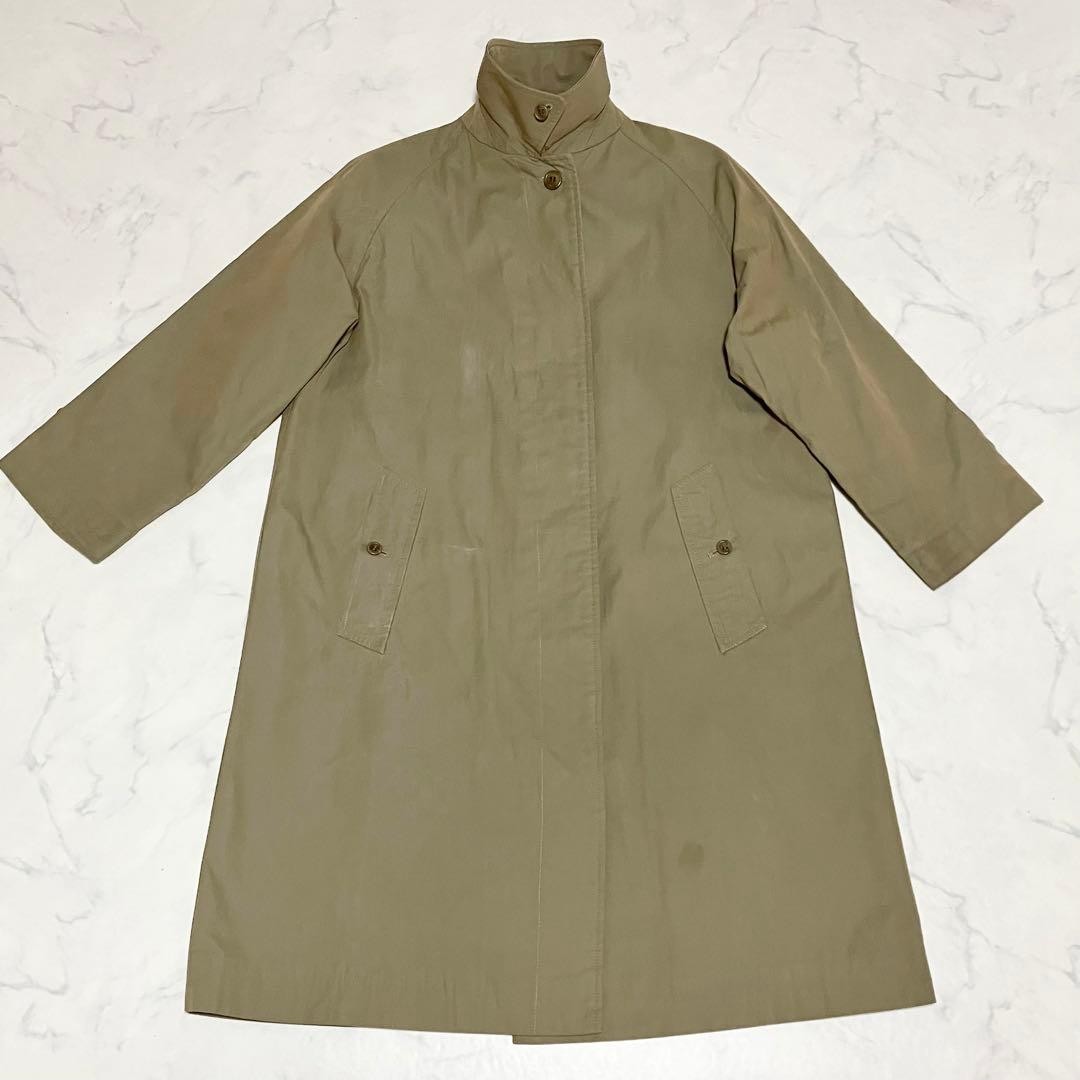 Burberrys Trench Coat Khaki Cotton With Check Pattern Size L Women thumbnail 18