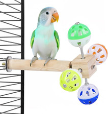 Bird Stand Perch Toy with Rotating Balls, Bird Toys for Parakeets, Ideal for Par