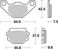 Bremsbelagsatz Scheibenbremse Prime - Carbonceramic Brembo 07KS0432 CC FüR GN TU