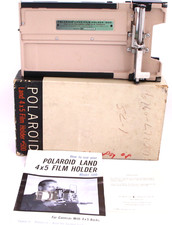 Polaroid Land 4x5 film holder 500 film back with box manuals model 500 mint