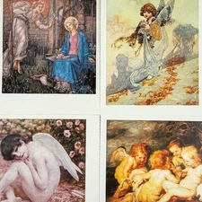 Lot 4 Vintage Baroque Art Prints 5x6 Postcards – Classical Gallery Wall Decor