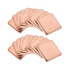 Flat IC Chipset Thermal Copper Heatsink for CPU GPU 15 x 15 x 1.8mm 20pcs