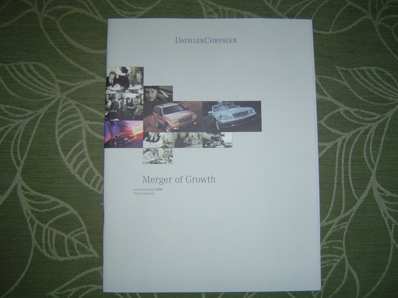1998 DaimlerChrysler Annual Report short version history of the auto Company