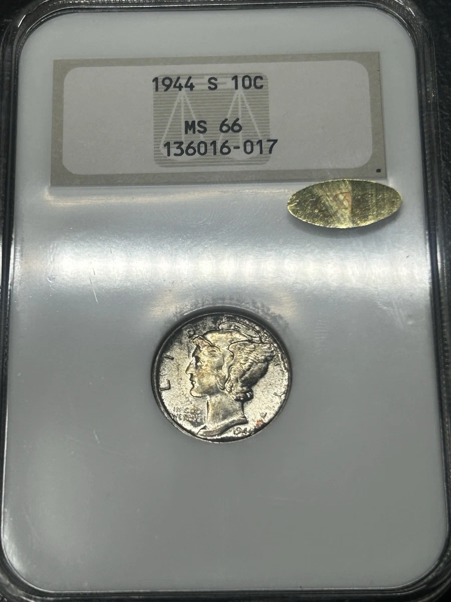 MS 66 Graded 1944 Year Mercury Dimes (1916-1945) for sale | eBay