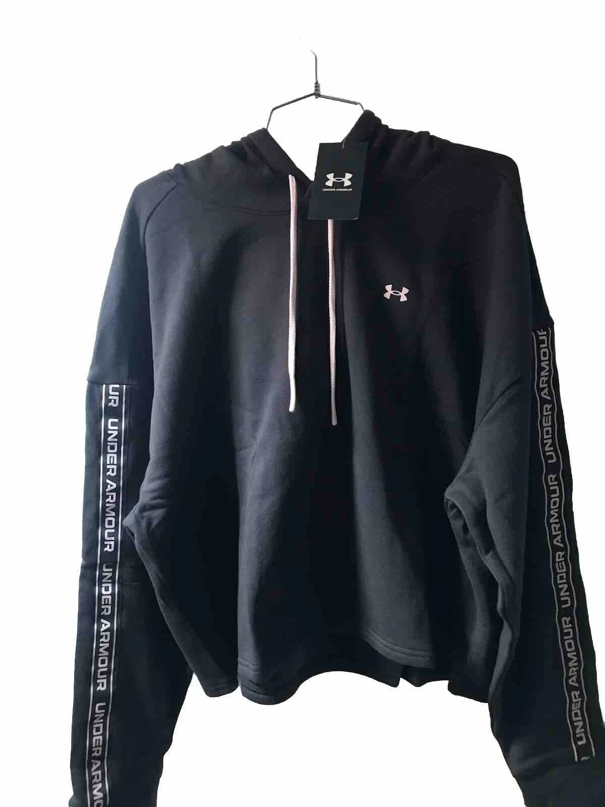 Under Armour Womens Pullover Sweater Hoodie Black Size XL