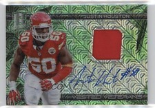 2015 Spectra Vested Veterans Neon Green Prizm 17/25 Justin Houston Auto et0