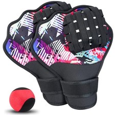 Strdfeve Water Ball and Gloves Set,1PC Water Bouncing Ball 2PCS Catch