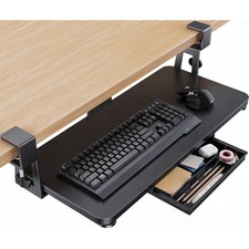 HUANUO Large Under Desk Keyboard Tray with Sturdy C-Clamp Mount 26 30.16" Inclu