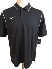 NWT Men - Nike Dri Fit Polo Shirt S/S L Dark Gray  White Team 476281 212
