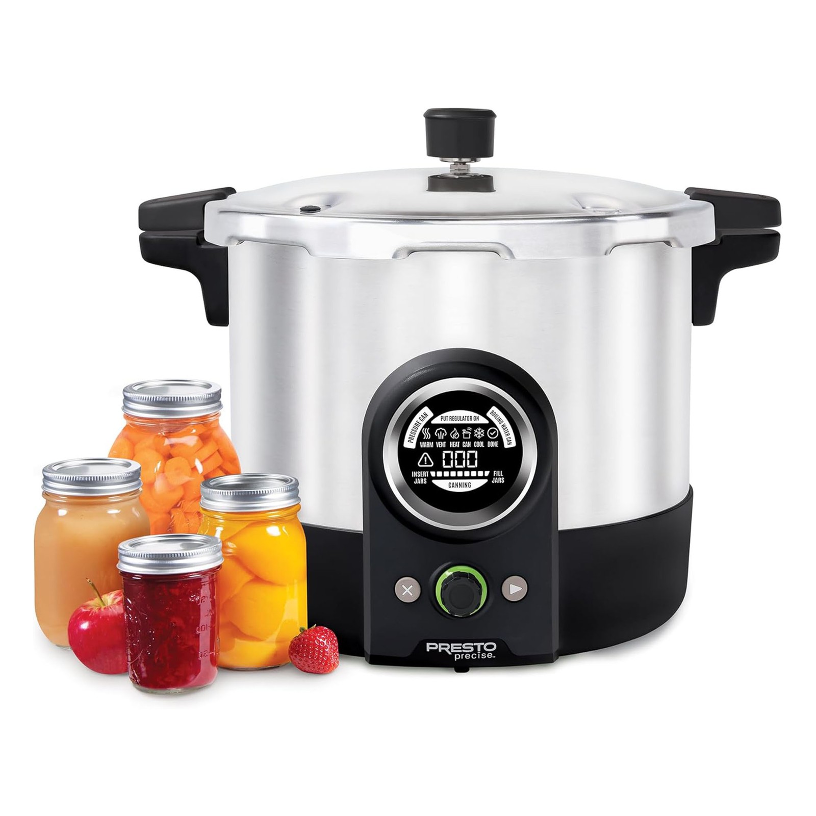 Presto 16 Quart Digital Pressure and Water Boiling Canner, LED Digital Display