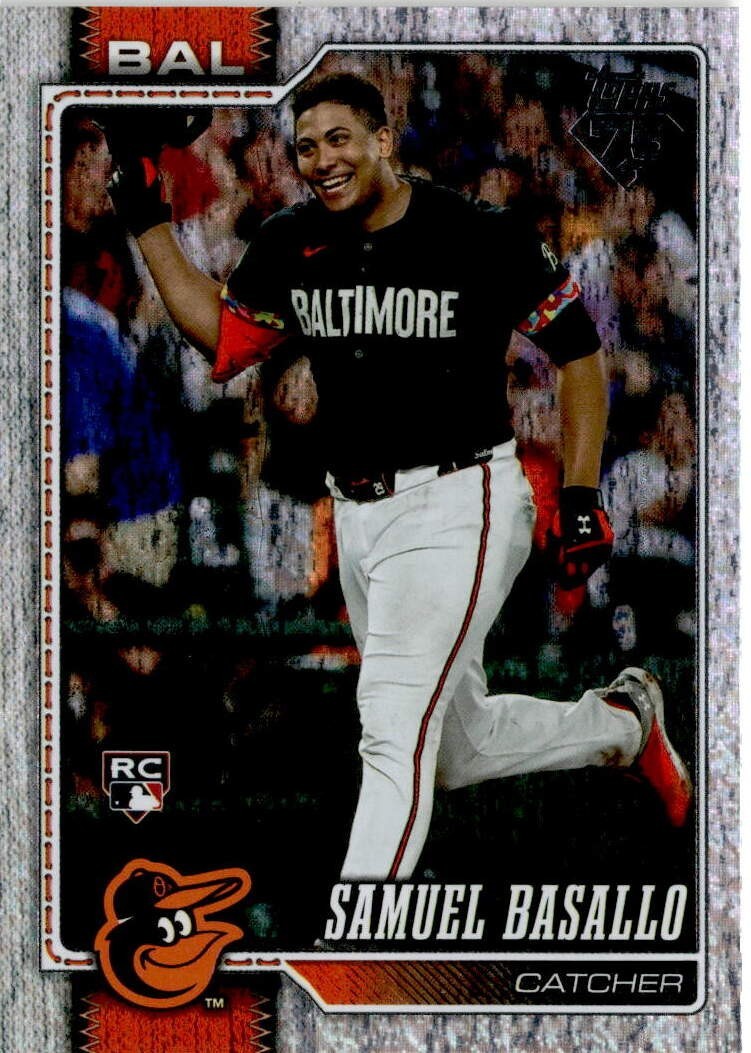 Samuel Basallo Rookie 2026 Topps Series 1 #104 Sand Glitter Foil SP RC Orioles
