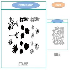 PRETTY FLORALS Dies and Stamps Scrapbook DIY Handmade Greeting Card Making