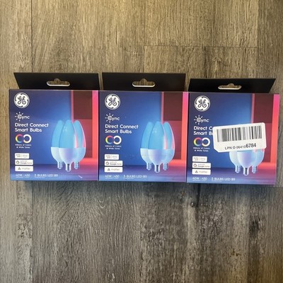 3 BOXES 9 BULBS GE SYNC DIRECT CONNECT SMART LED LIGHT BULBS COLOR CHANGING B11