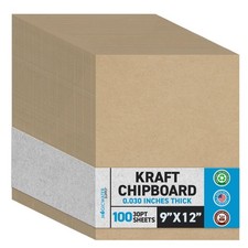 MagicWater Chipboard Sheet for DIY Projects - 9x12 Inch - 100 Pack - 30 pt - Hea