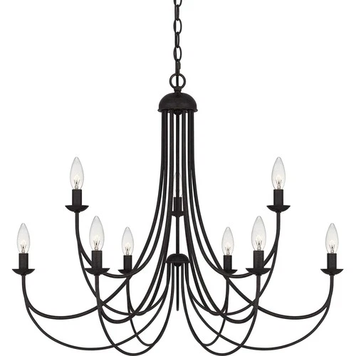 Quoizel MRN5030 Mirren 9 Light 30"W Taper Candle Style Chandelier - Bronze - Picture 1 of 9