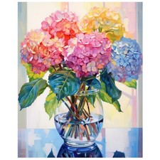 Hydrangea Diamond Painting Kits for Adults-Flowers Diamond Art Kits for Adult...