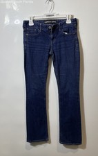 Express Womens Blue Barely Stella Low Rise Denim Bootcut Jeans Size 2S