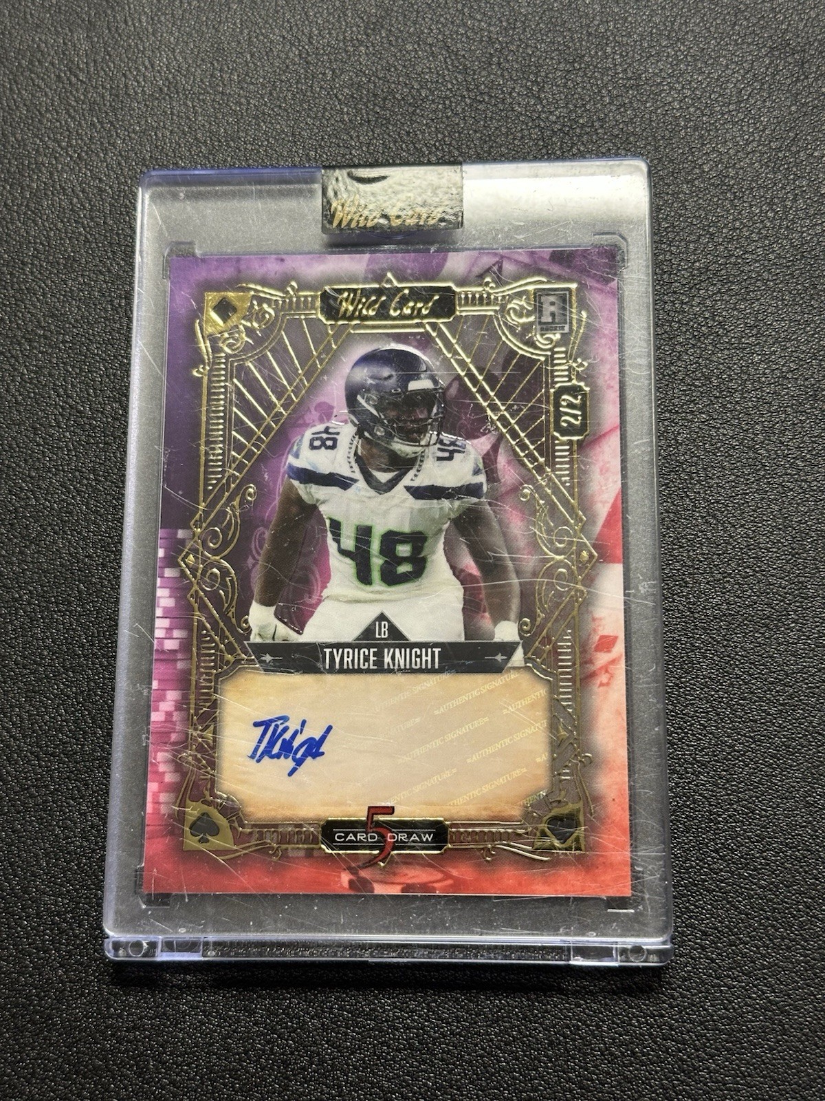 Tyrice Knight Wild Card 5 Card Draw Hobby Autographs #TK Base