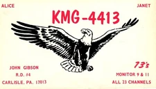 Carlisle Pennsylvania KMG-4413 QSL Radio Postcard