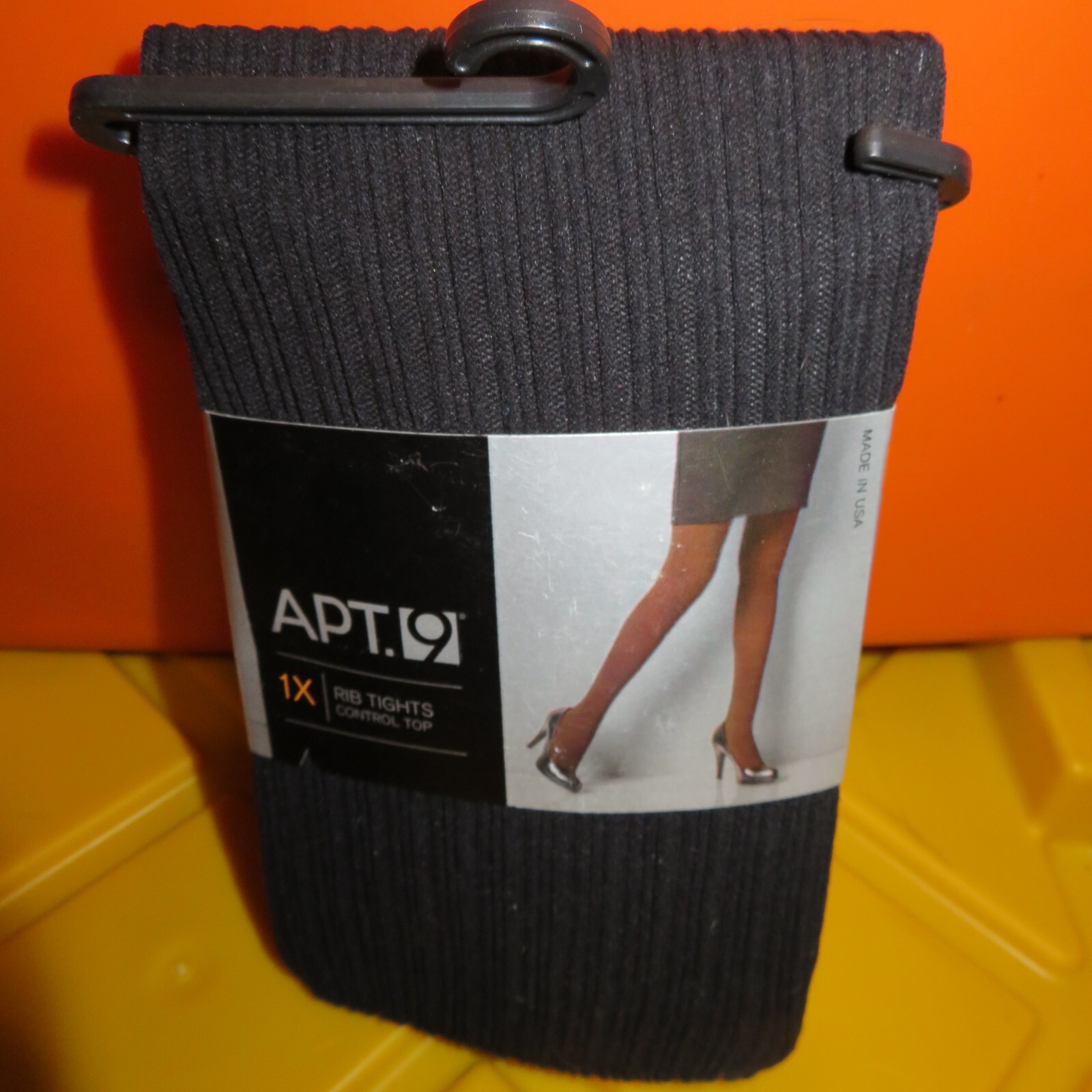 Apt. 9 Microfiber Black RIB Tights Control Top Size 1X NEW in Package ...