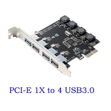 4 Port PCI-E to USB 3.0 HUB PCI Express NEC Expansion Card Adapter 5 Gbps Speed
