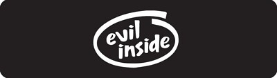 Evil Inside Motorcycle Helmet Stickers E