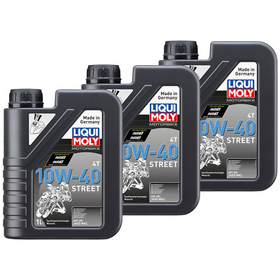 LIQUI MOLY Motoröl High Perfomance 3x 1Liter 10W40 für Honda BMW Suzuki Kawasaki