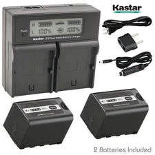 Kastar VBD58 LCD DUAL Fast Charger for AG-HPX255 AG-HVX200 AG-HVX201 AJ-PCS060