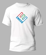 Enron Logo White 50/50 T-Shirt - Sizes S-XL