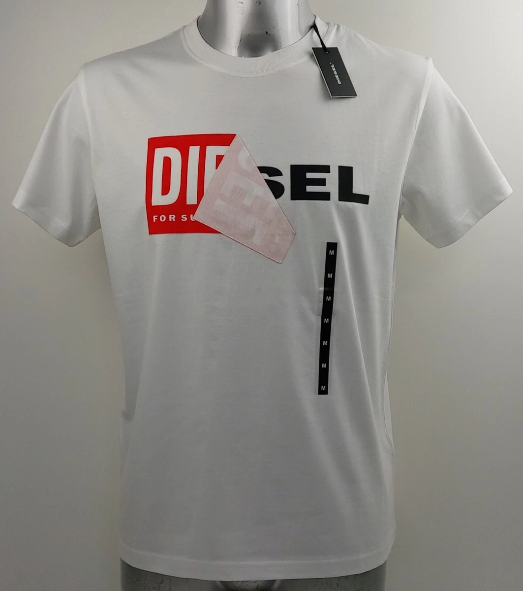 men's white diesel t shirt